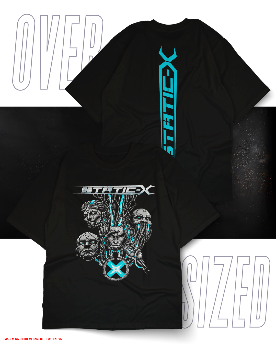Oversized Unissex - Static-X