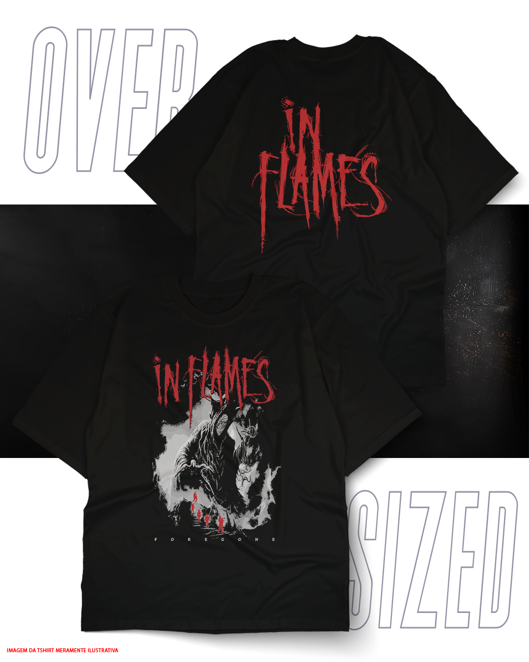Oversized Unissex - In Flames
