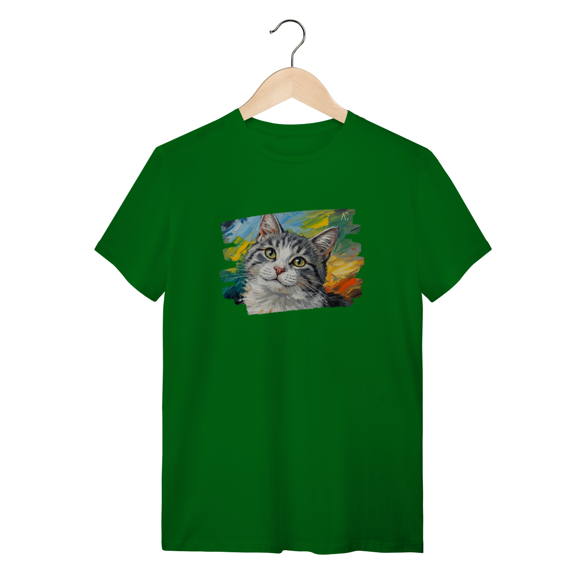Camiseta Gatinho Aquarela