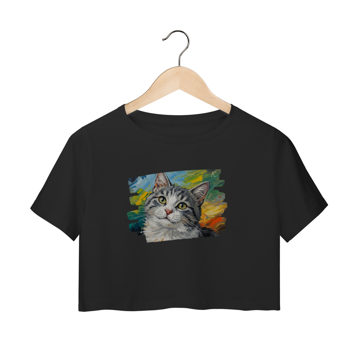 Cropped Gatinho Aquarela