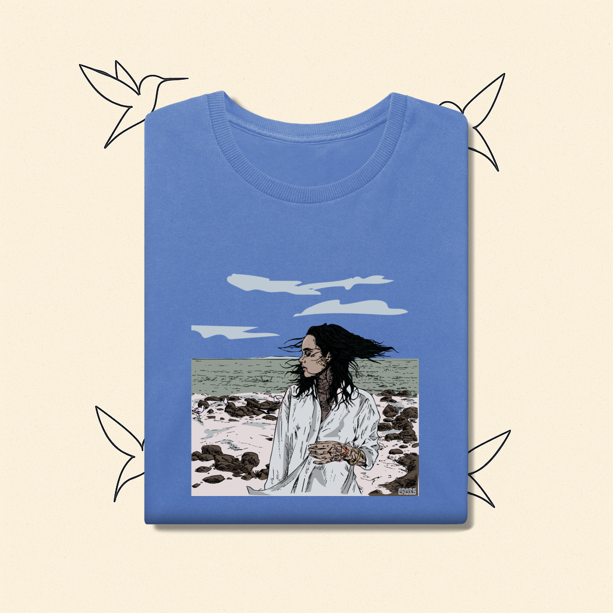 Camiseta estonada Kehlani Blue Water Road
