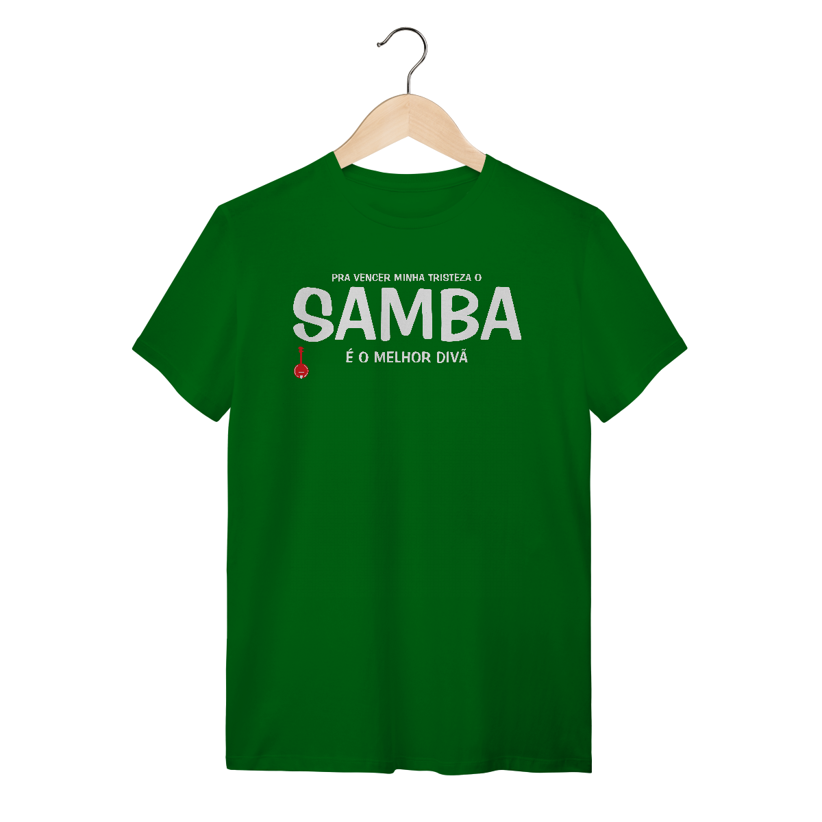 Camiseta Pra vencer Minha Tristeza o Samba é o Melhor Divã