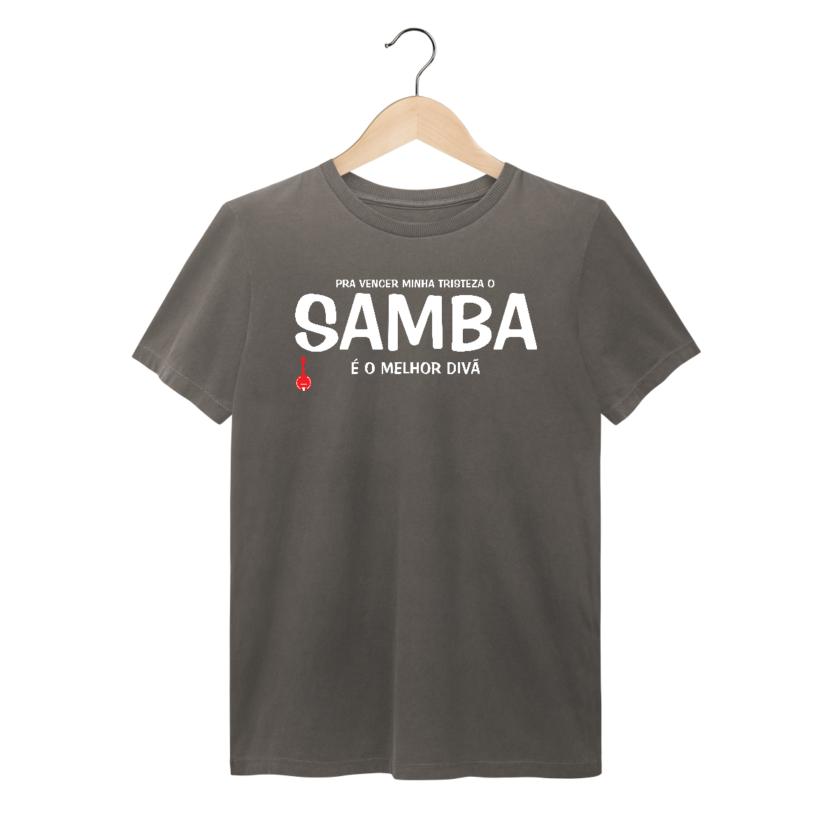 Camiseta Pra vencer Minha Tristeza o Samba é o Melhor Divã - Estonada