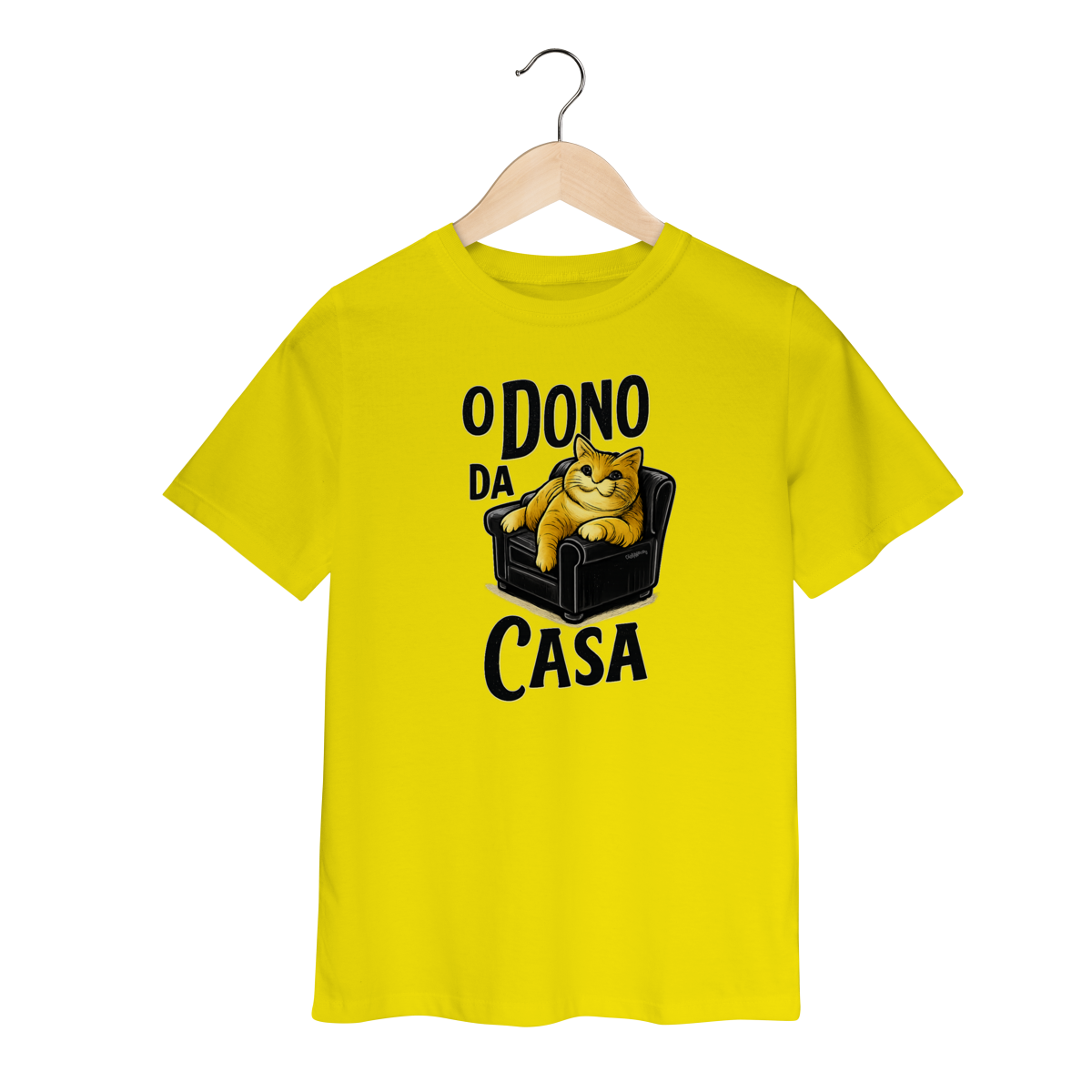 Camiseta Infantil Gato - O Dono da Casa