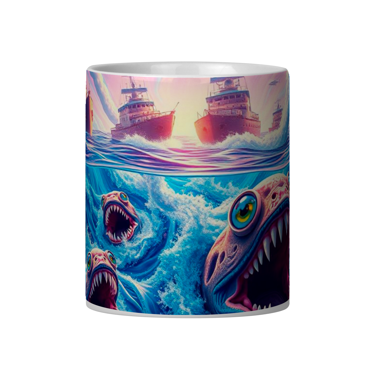 Caneca Monstro Rosa Chapado
