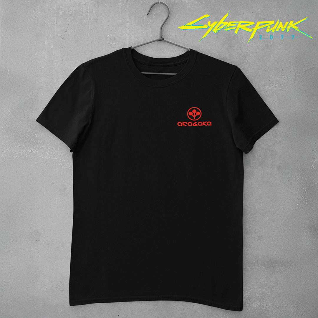 T-Shirt Prime Camiseta Cyberpunk Arasaka Corp – Night City Series