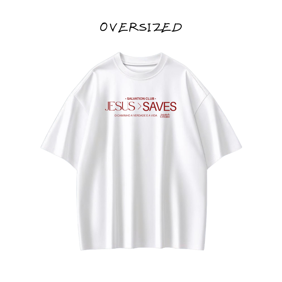 Oversized Jesus SAVES vinho