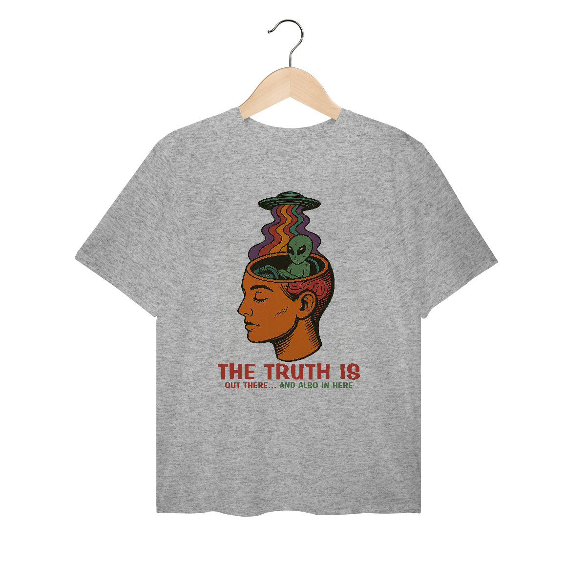 Camiseta Plus Size Ufologia Modelo 3 - The Truth is out there