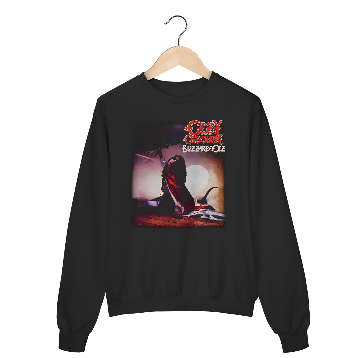 Moletom Fechado Premium Ozzy Osbourne - Blizzard of Ozz - Coleção Metal