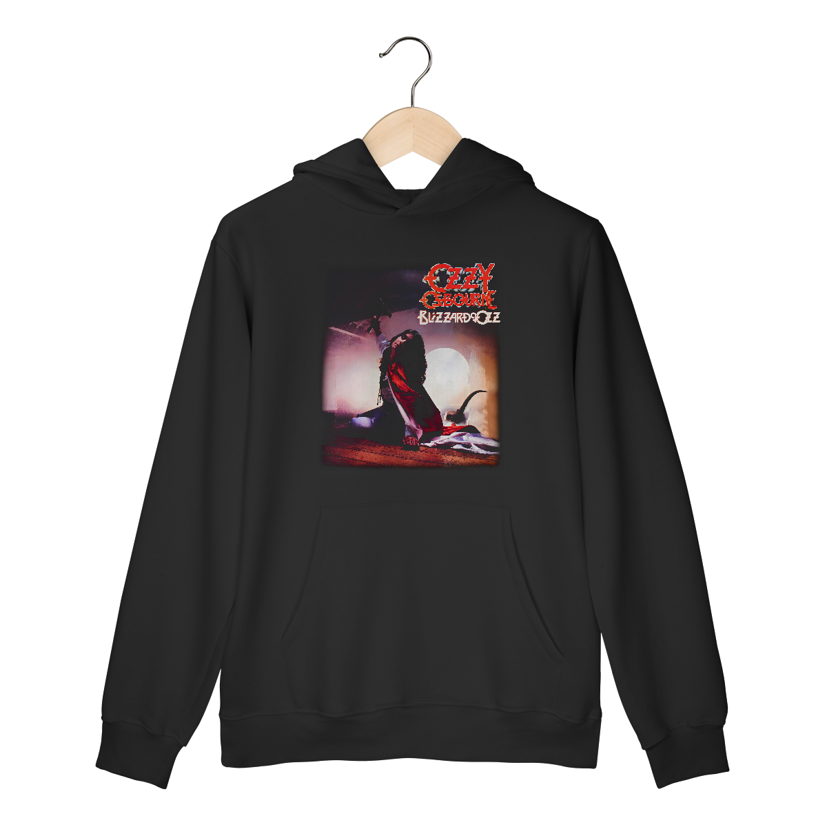 Moletom Canguru Premium Ozzy Osbourne - Blizzard of Ozz - Coleção Metal