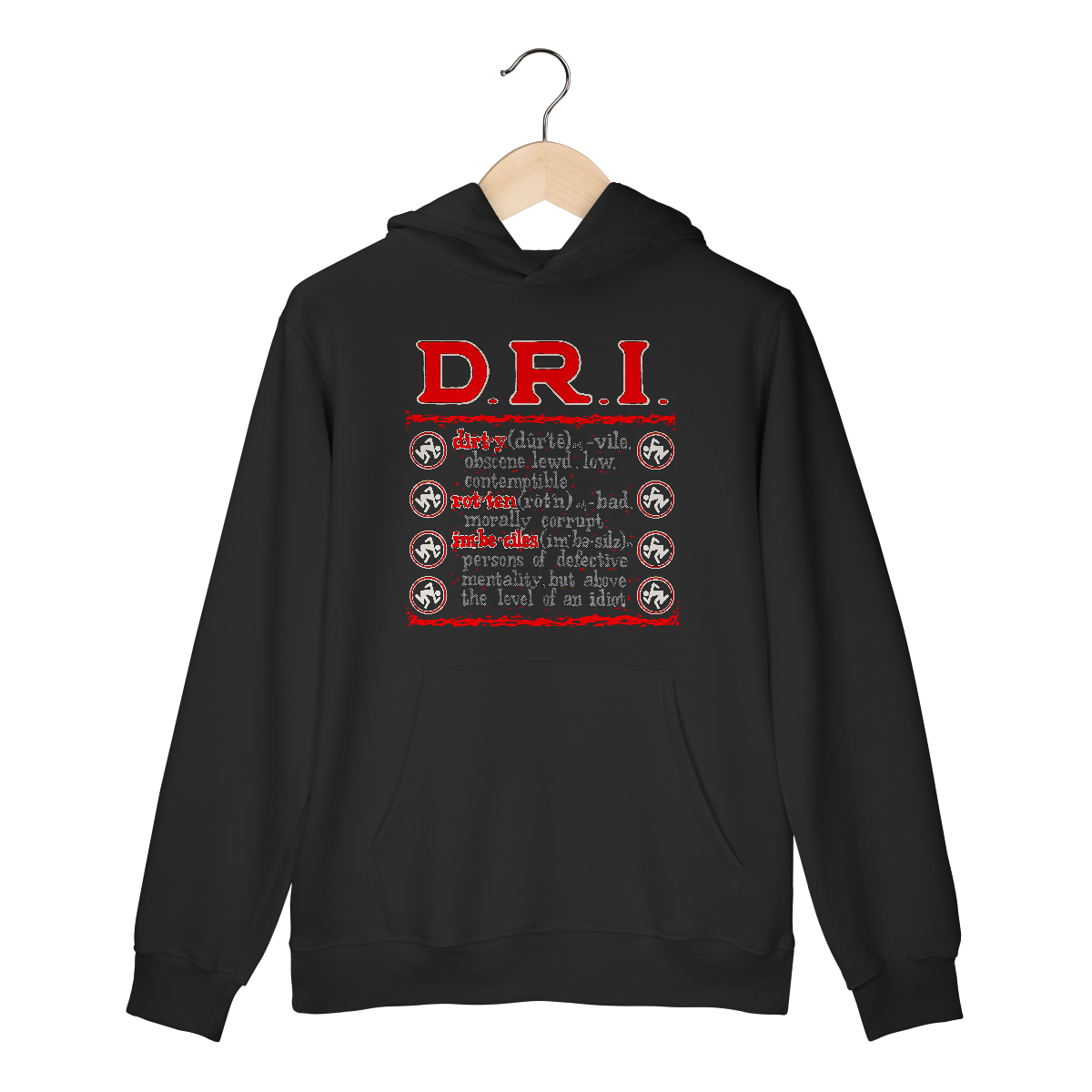 Moletom Canguru Premium D.R.I. - Definition - Coleção Metal/ Hardcore