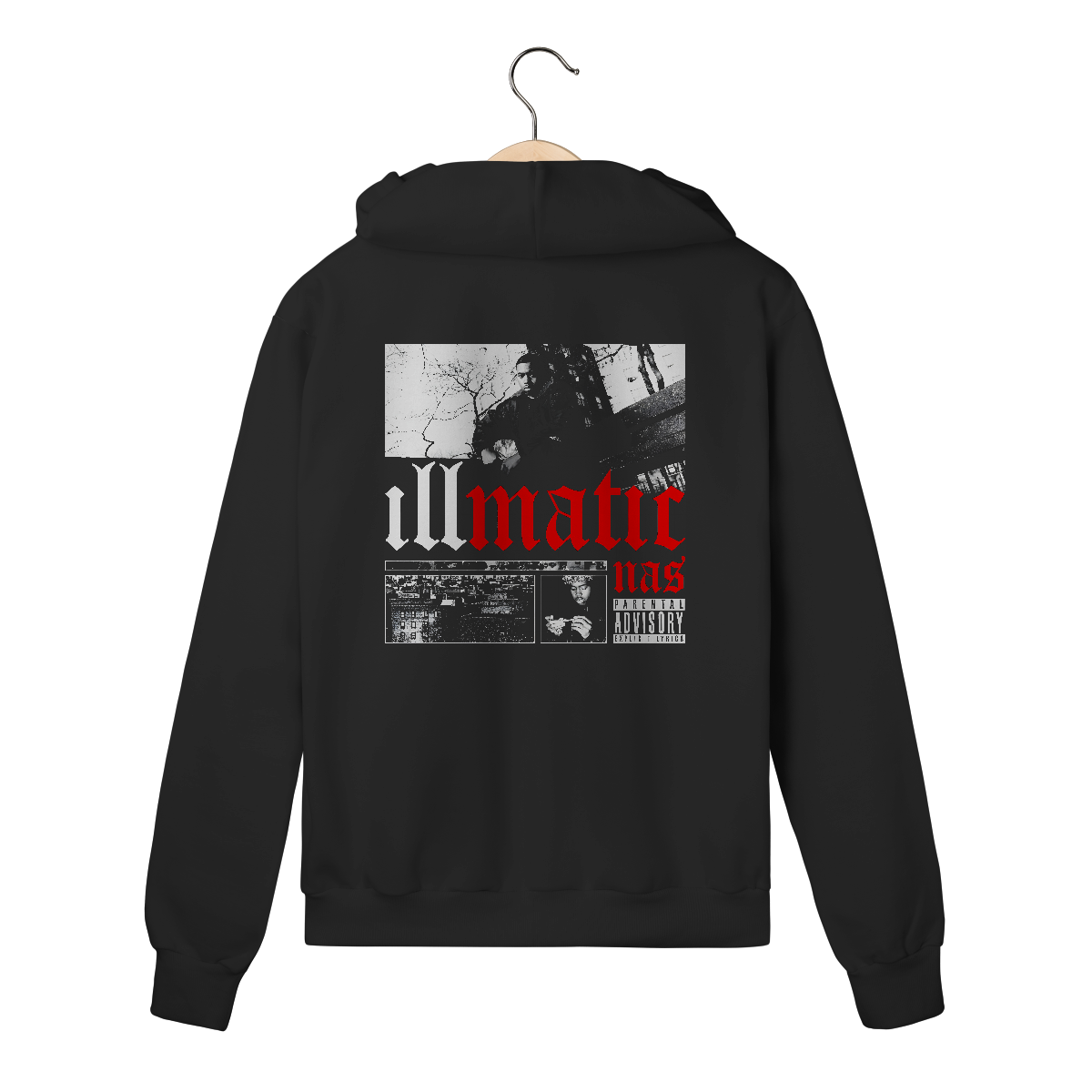 Moletom com Ziper Premium Nas - Illmatic - Coleção Rap
