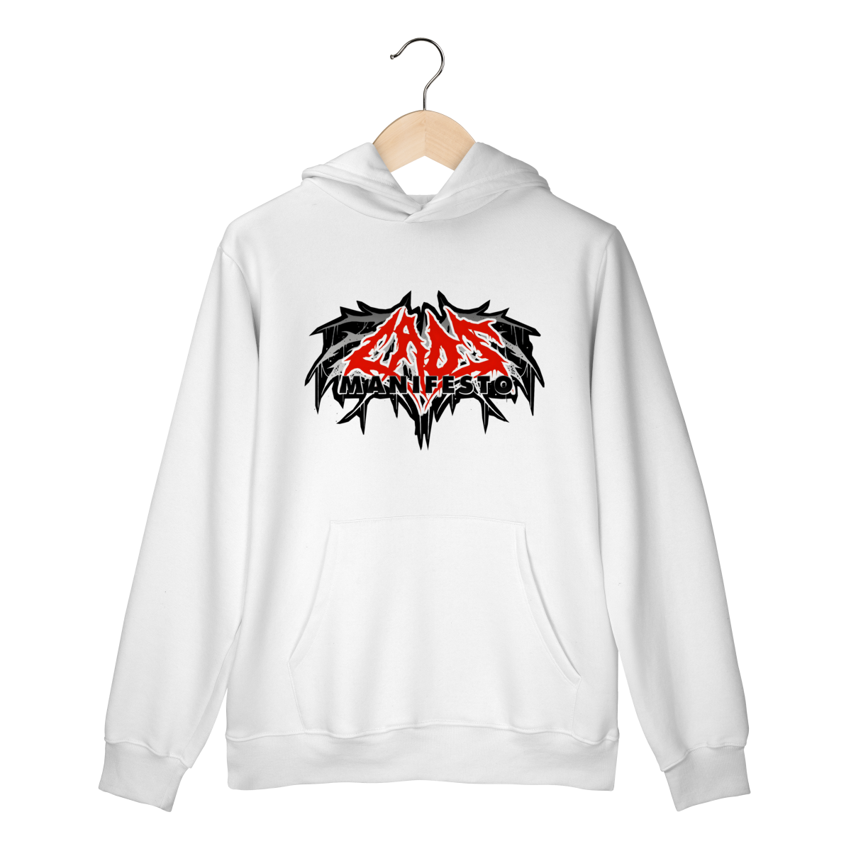 Moletom Canguru Premium Caos Manifesto - Logo - Coleção Exclusivas