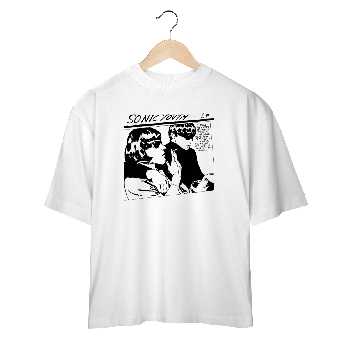 Camiseta Oversized Sonic Youth - Goo - Coleção Rock/ Alternativo