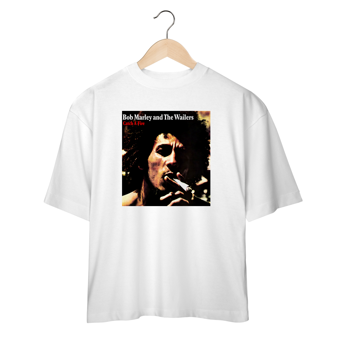 Camiseta Oversized Bob Marley and the Wailers - Catch a Fire - Coleção Reggae