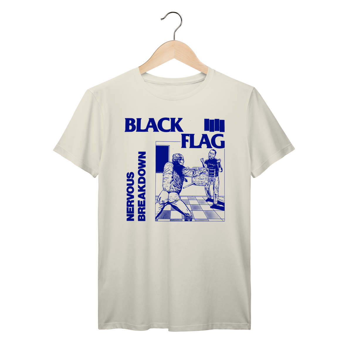 Camiseta Premium Black Flag - Nervous Breakdown - Coleção Punk/ Hardcore