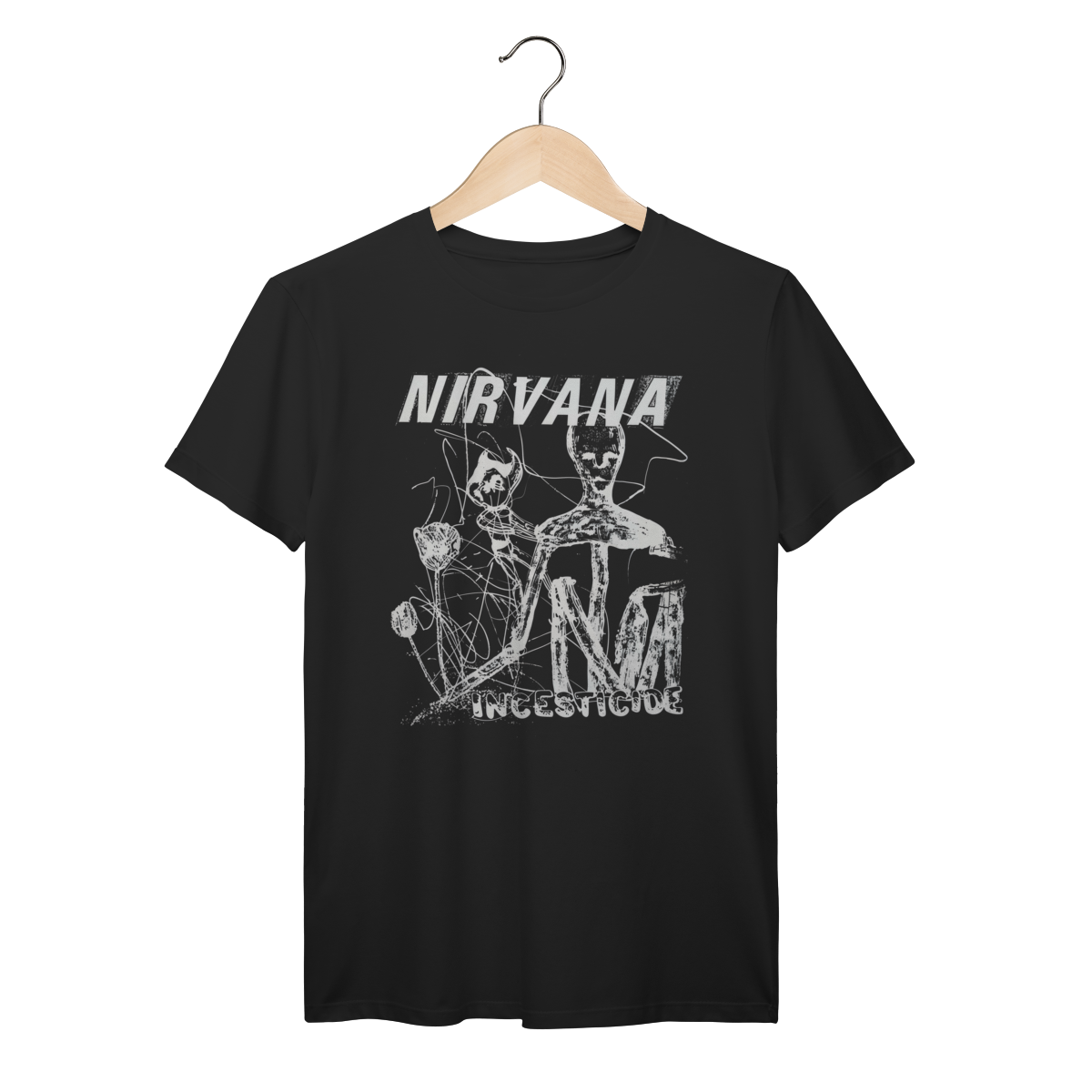 Camiseta Premium Nirvana - Incesticide - Coleção Rock