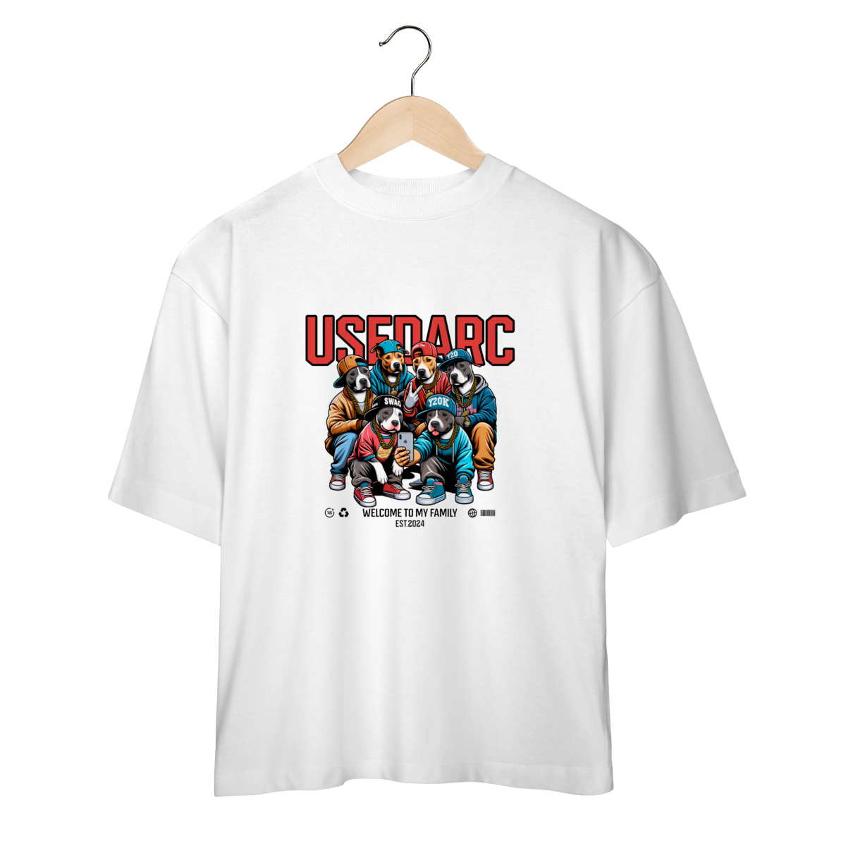 Camiseta USEDARC Dog Squad – Estilo Urbano & Divertido