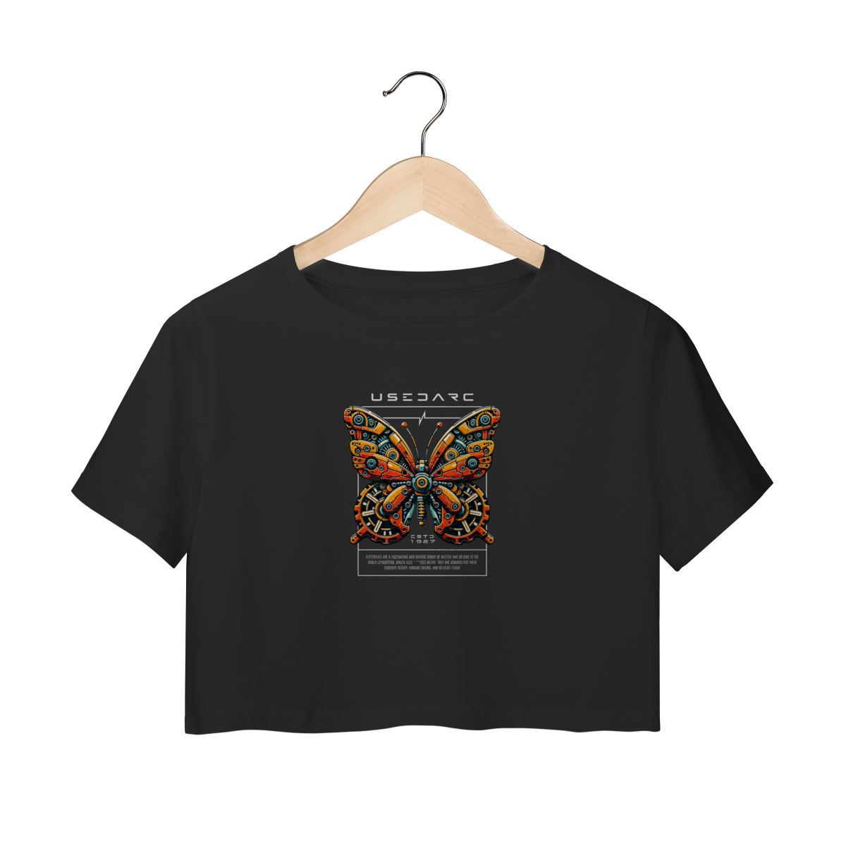 Camiseta USEDARC Mechanical Butterfly – Arte Futurista