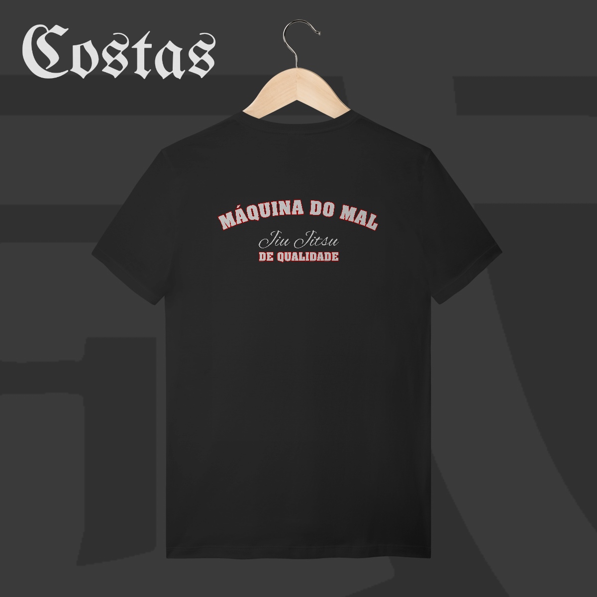 Camiseta T-Shirt - Máquina do Mal | Arte nas costas