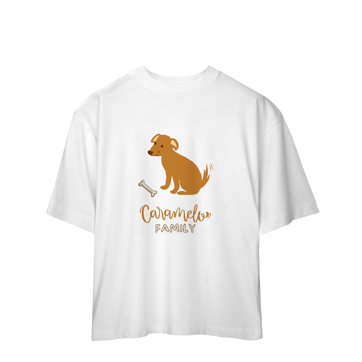 Camiseta Oversized - Caramelo Family