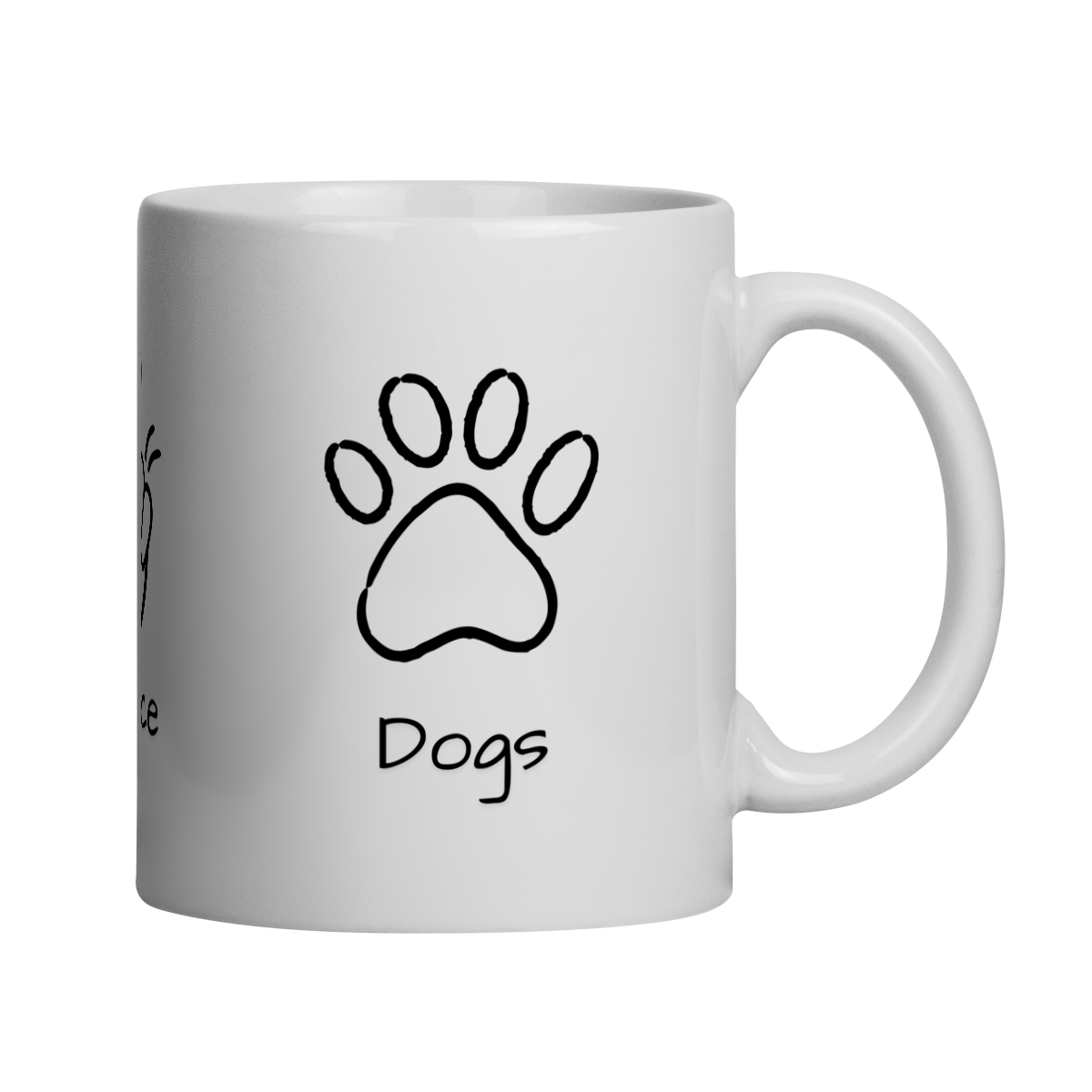 Caneca - Love, Peace, Dogs