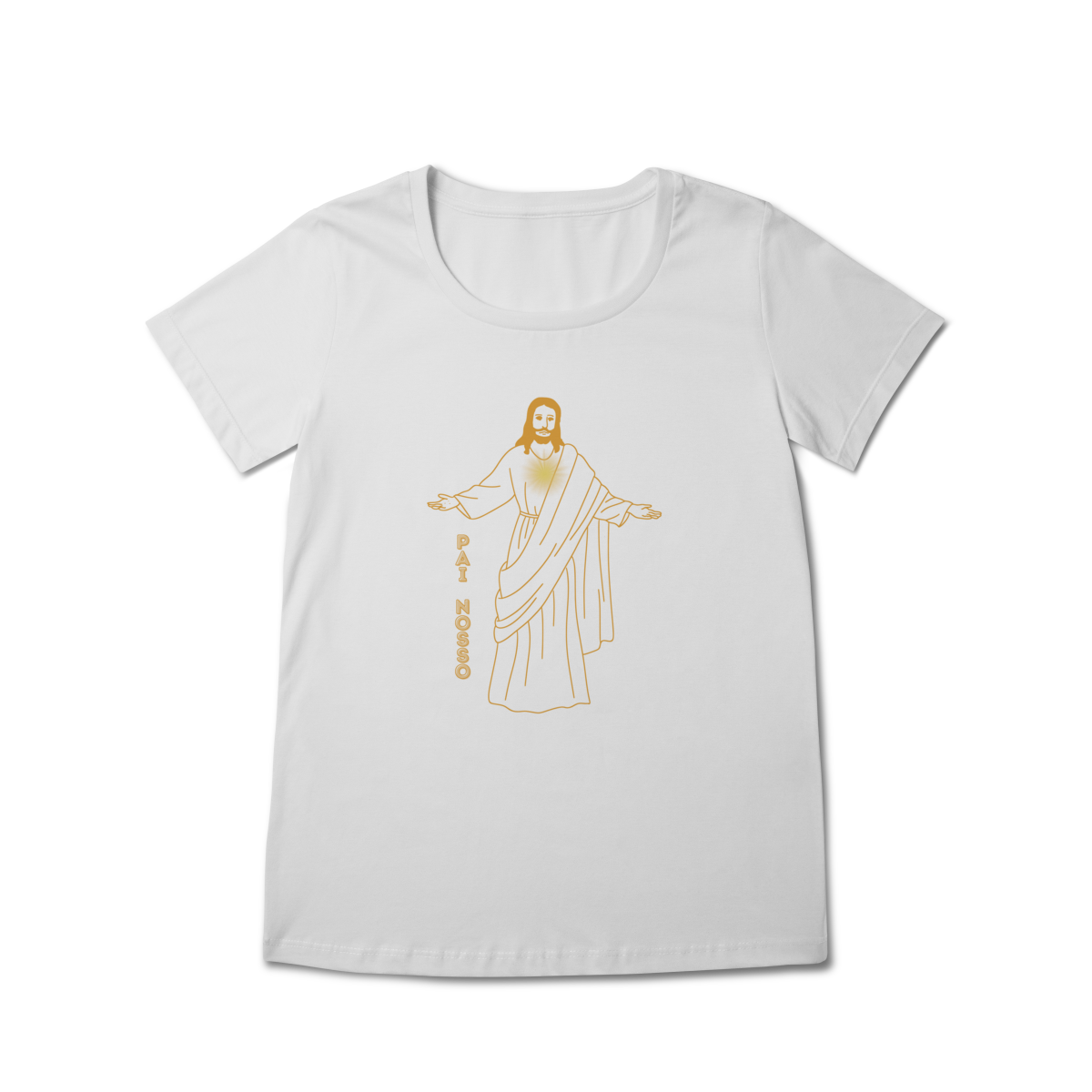  Camiseta Feminina Baby Long Prime - Jesus - Pai Nosso