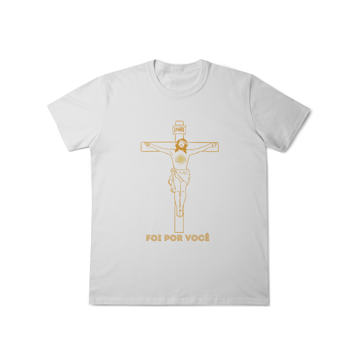 Camiseta Unissex T-Shirt Classic - Foi por Você - Cruz