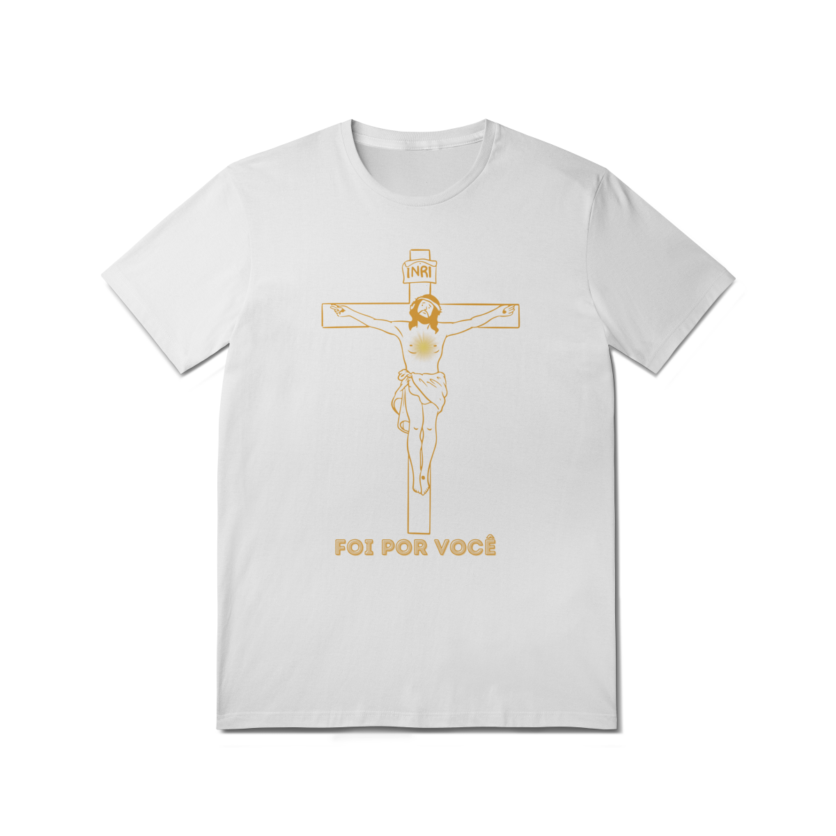  Camiseta Unissex T-Shirt Quality - Foi por Você  - Cruz