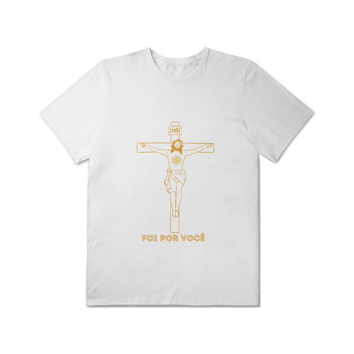  Camiseta Unissex T-Shirt Plus Size - Foi por Você  - Cruz