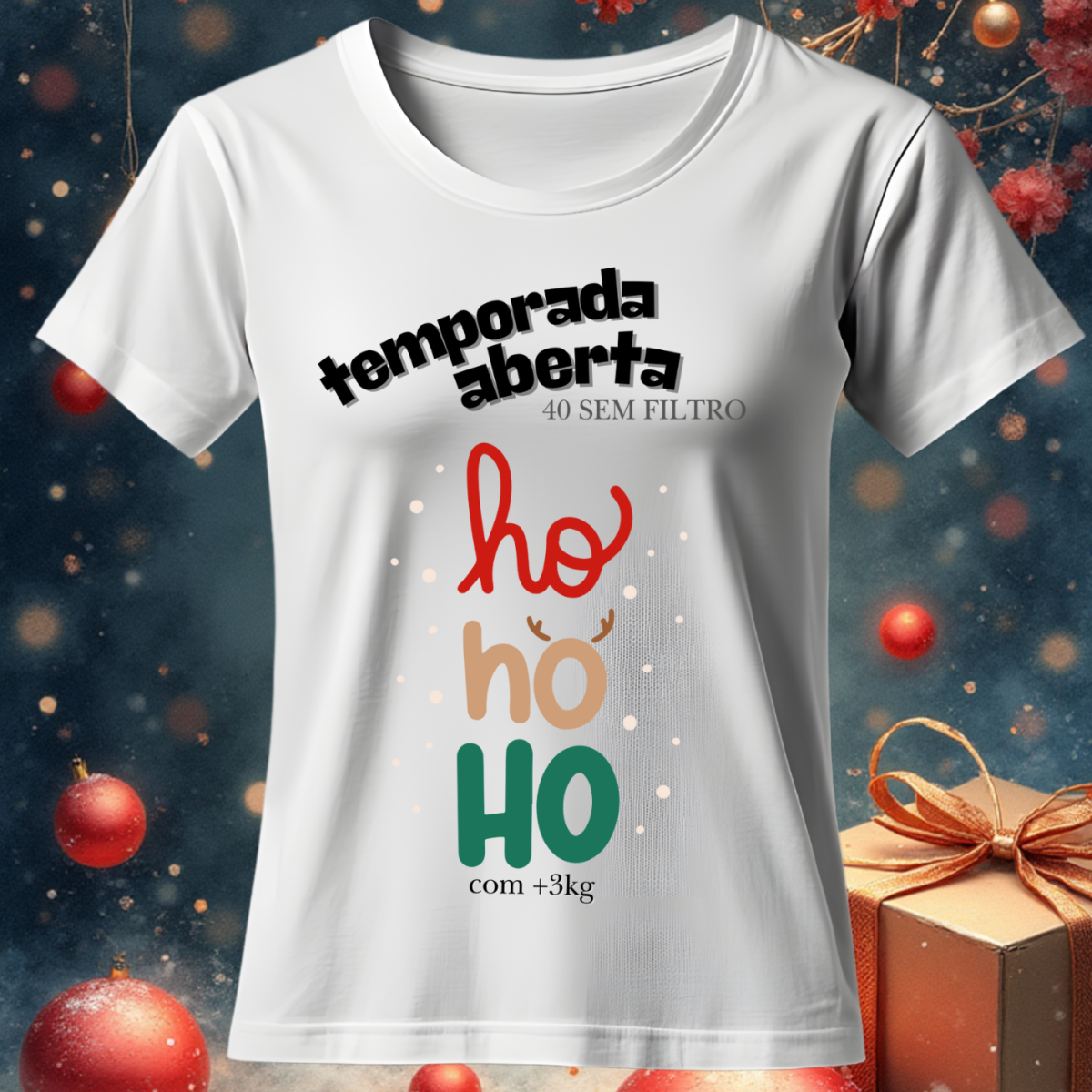 Natal - Camiseta Baby Long Quality
