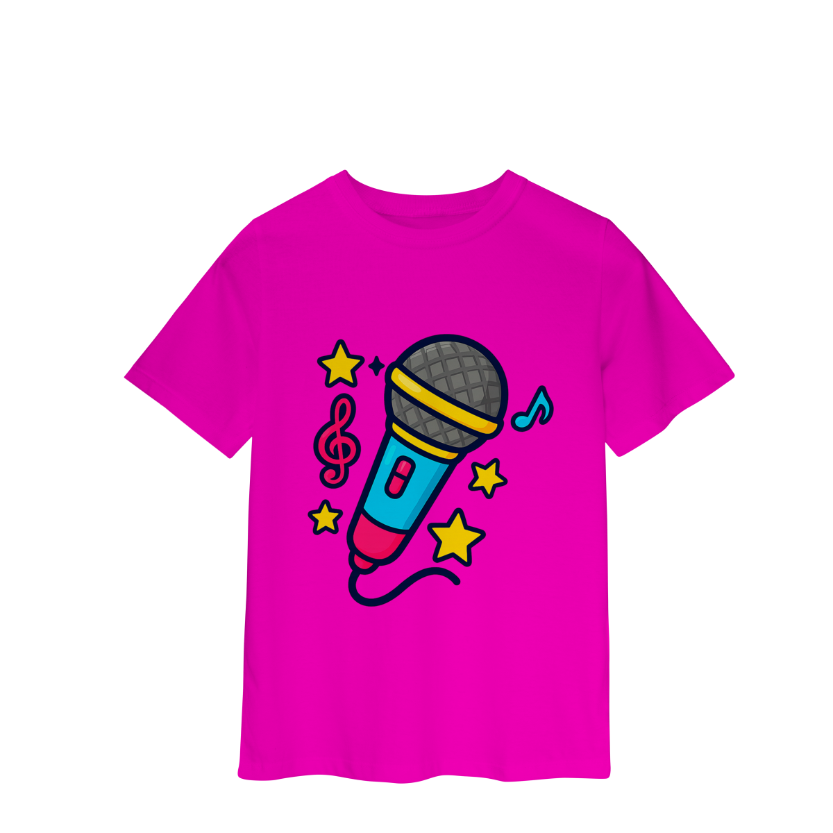 Camiseta Ashley Microfone - INFANTIL (Várias Cores)