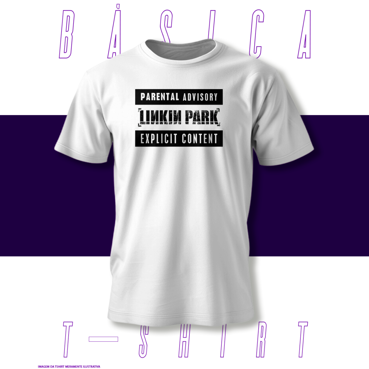 Camiseta Básica - Parental Advisory - Linkin Park