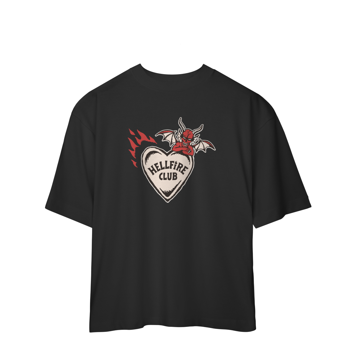 CAMISA OVERSIZED - HELLFIRE CLUB DEVIL | STRANGER THINGS