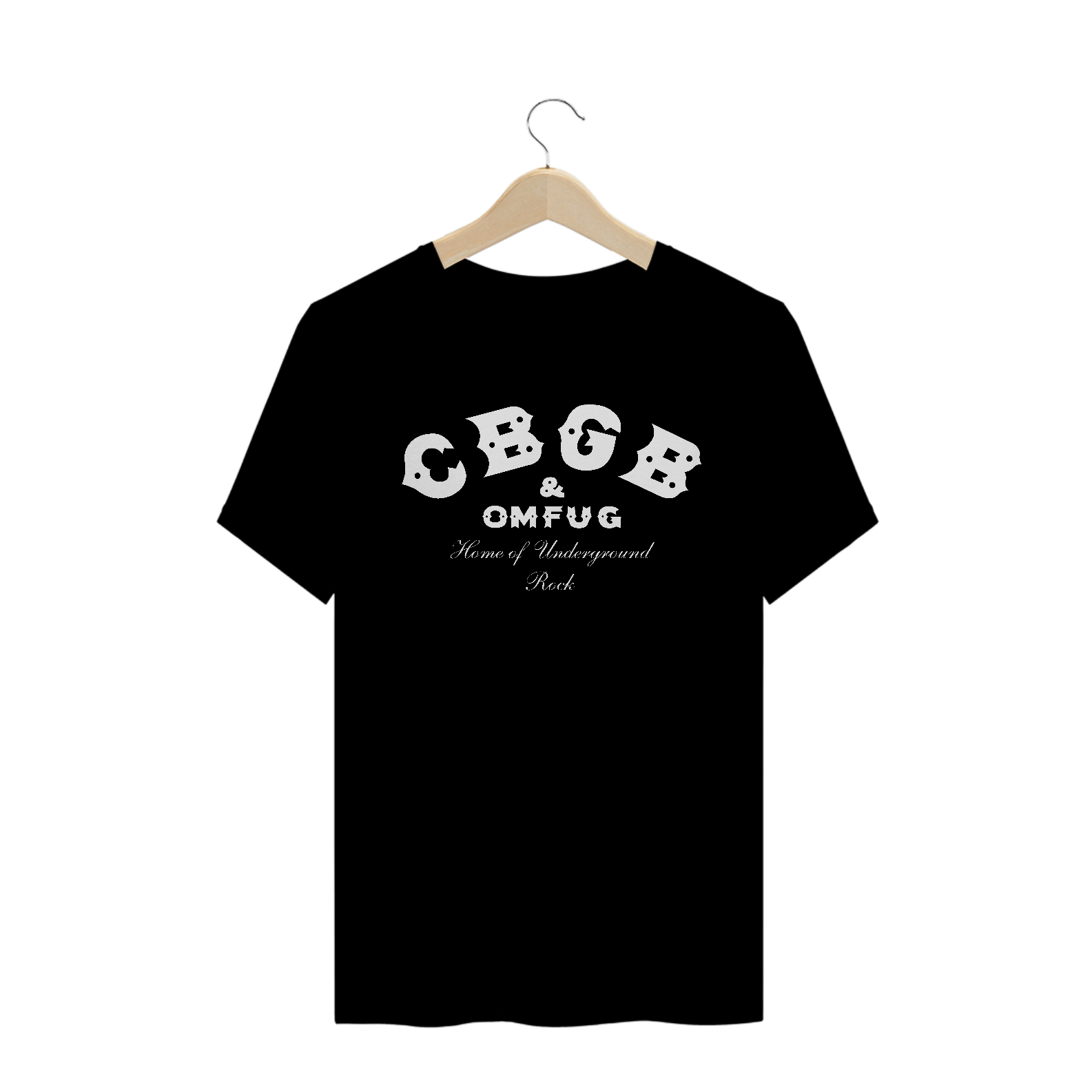 T-shirt Homme CBGB & OMFUG - Logo Classique, 100% Coton, Taille M, Noir