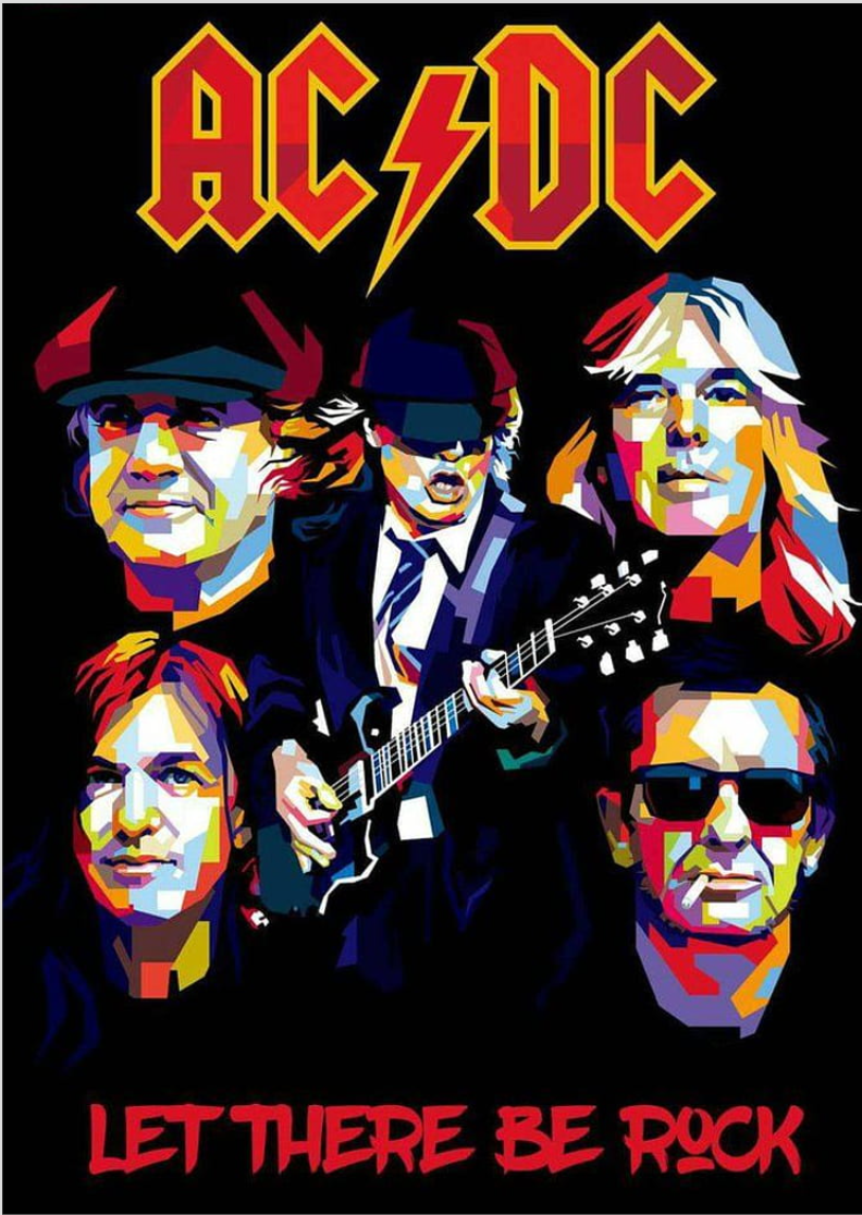 Poster Retrato Poster Banda AC/DC em