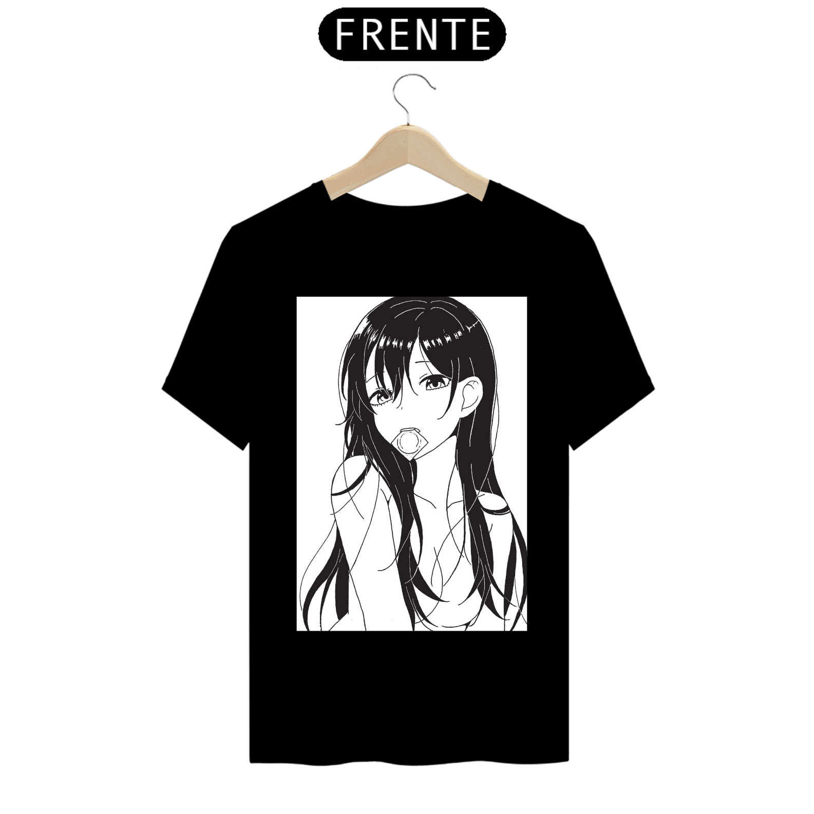 TShirt Classic White and Black anime girl em
