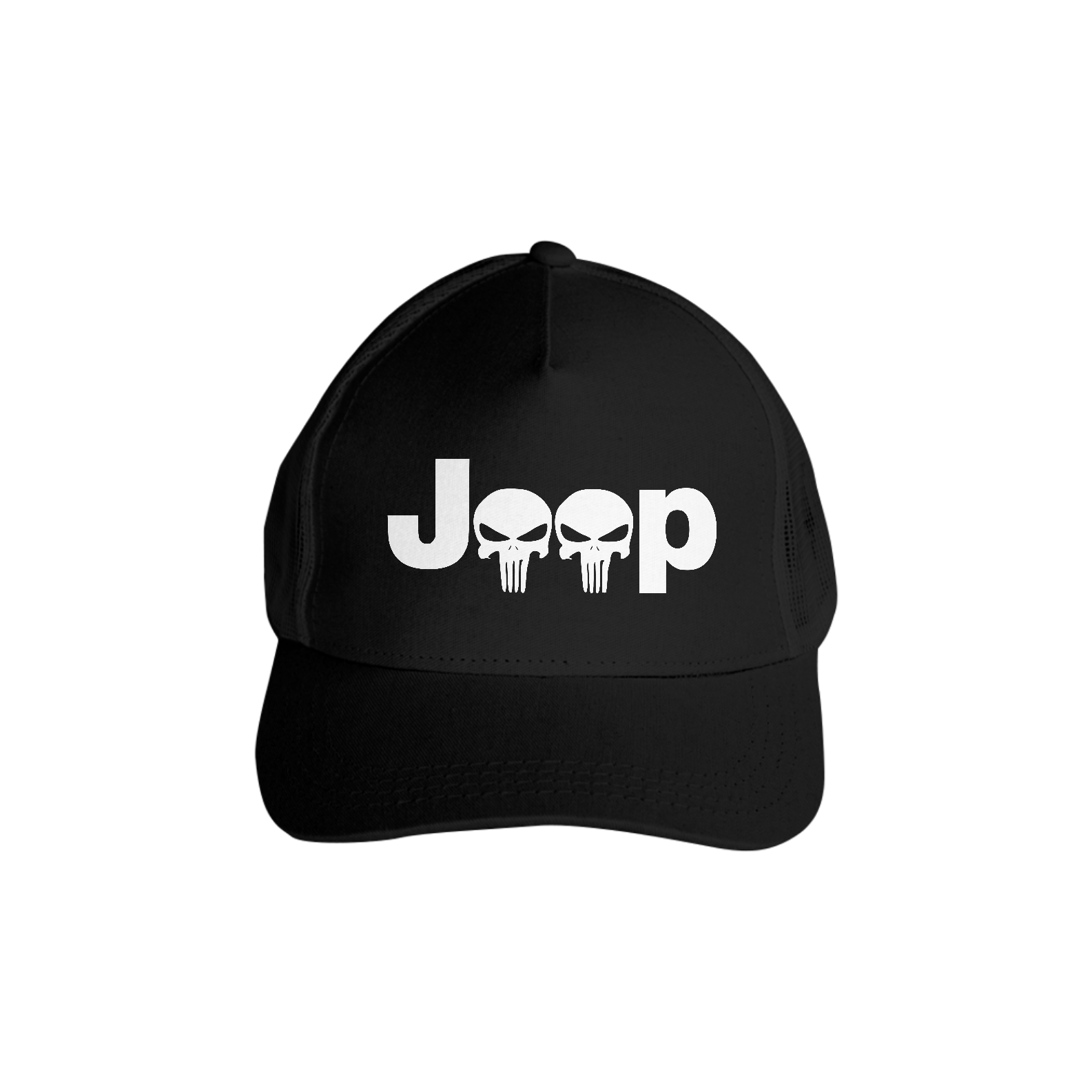 Boné Americano com Tela - Jeep Caveira 