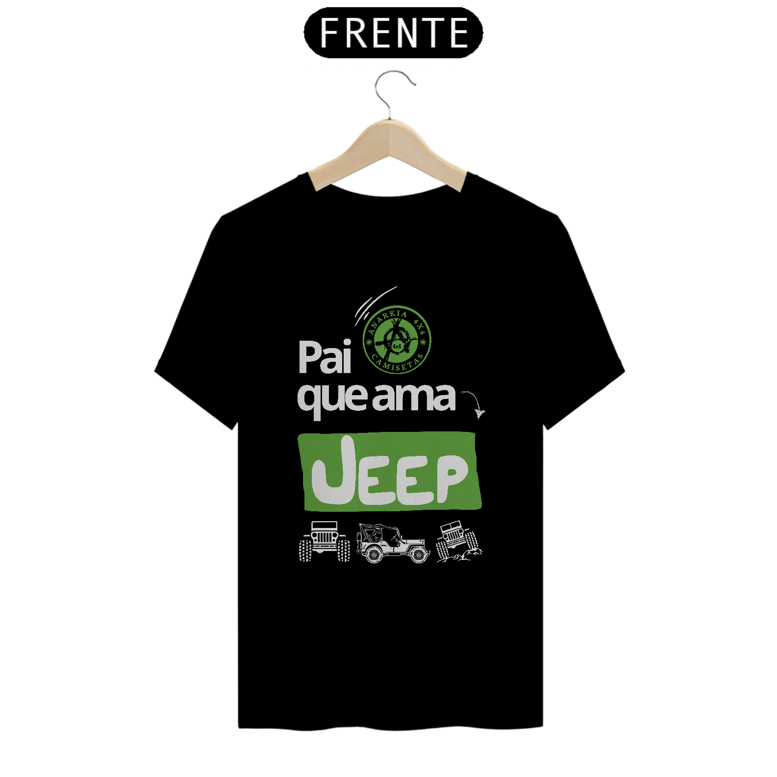 Camiseta Quality - Pai ama Jeep - Black