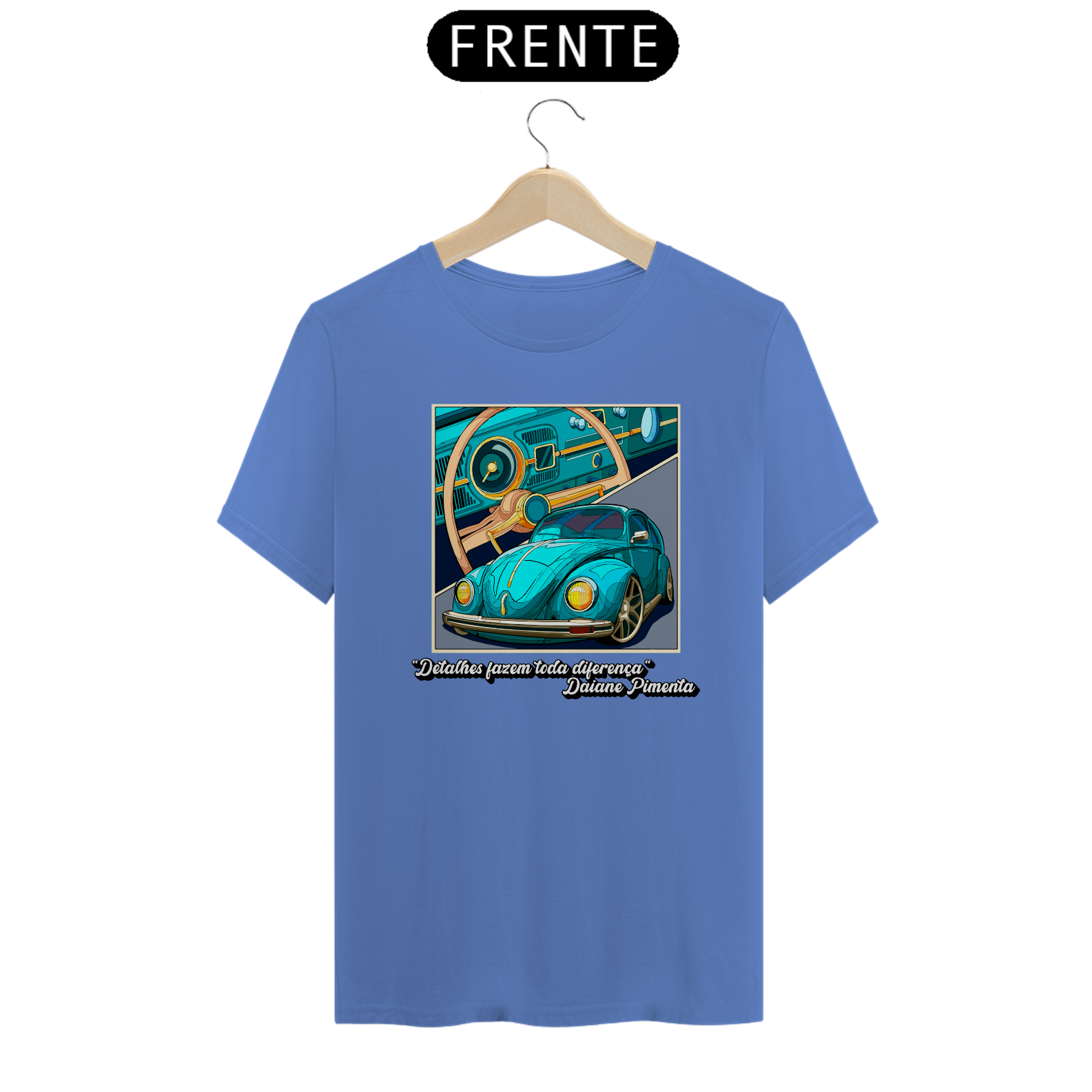 T-Shirt Estonada Camiseta Daiane Pimenta Fusca em