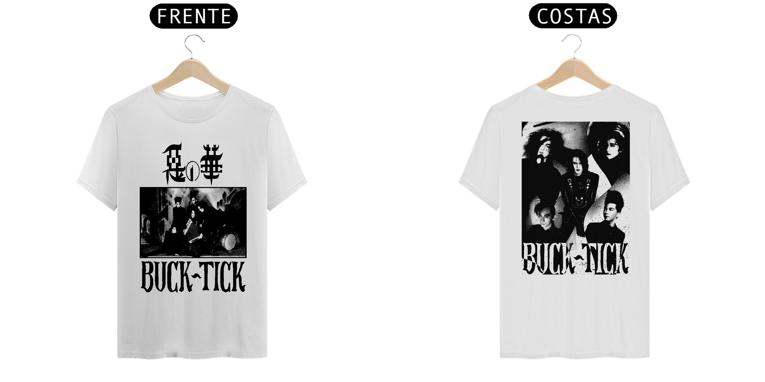 T-Shirt Quality Buck Tick - Aku no Hana (BRANCA) em Morte Rubra