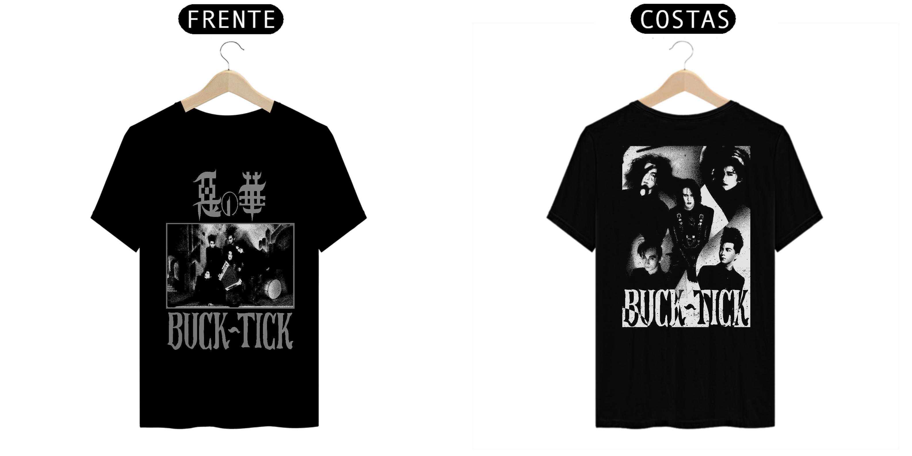 T-Shirt Quality Buck Tick - Aku no Hana (PRETA) em Morte Rubra