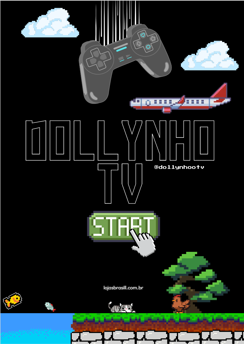 Poster Retrato Poster Dollynho TV Pixelated em Lojas Brasil