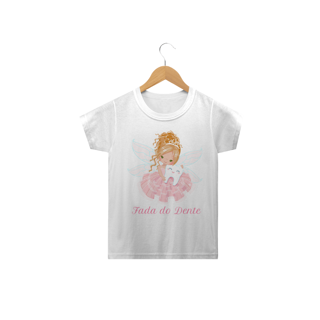 Nome do produto  Camiseta Infantil Fada do Dente