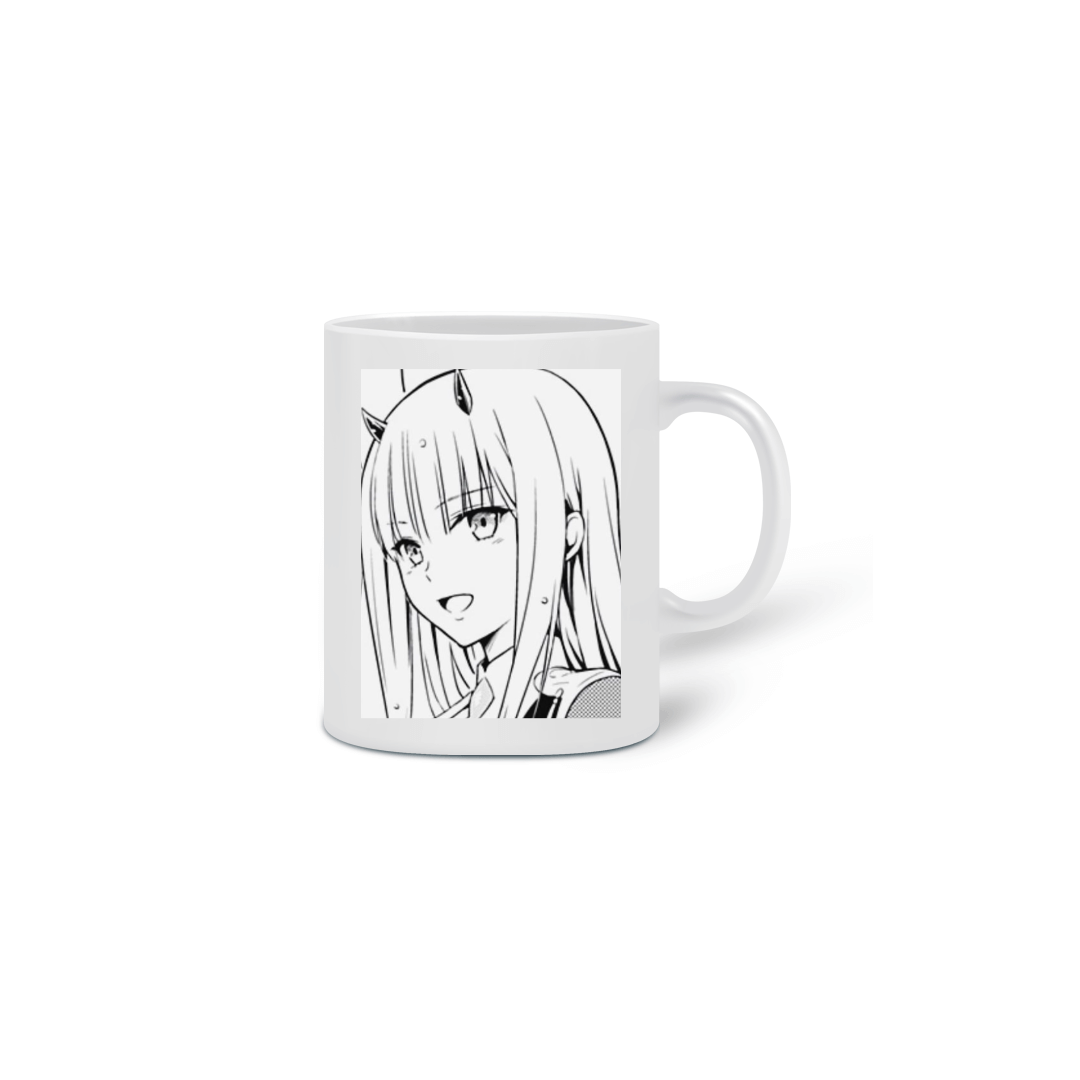 Nome do produto  MarmitaGeek darling in the franxx - Zero Two Caneca