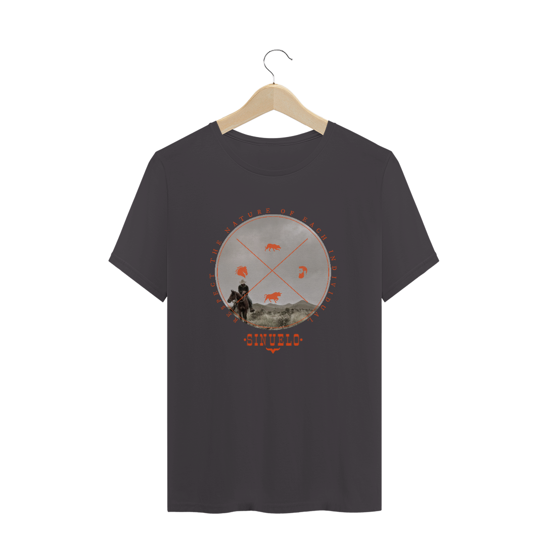 Nome do produto  T-SHIRT ESTONADA Sinuelo Cinza Chumbo - Respeite cada Indivíduo