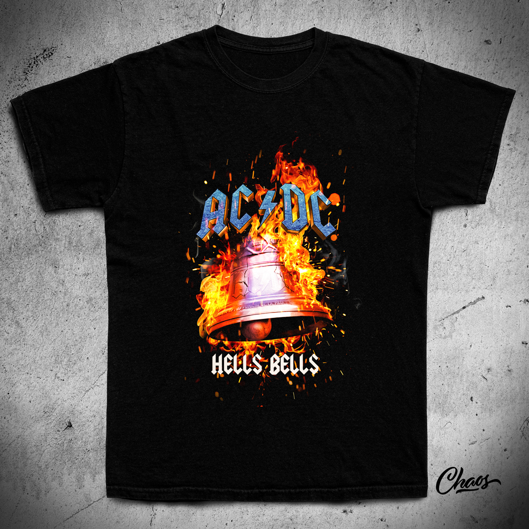 T-Shirt Quality Camiseta AC/DC Hells Bells em Chaos Ink