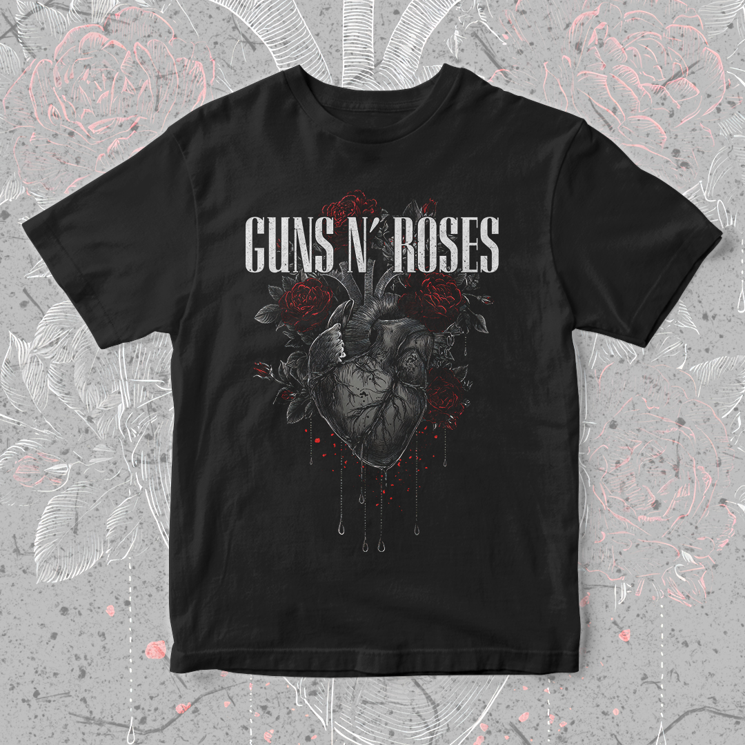 Camiseta Guns n Roses | Heart of Roses