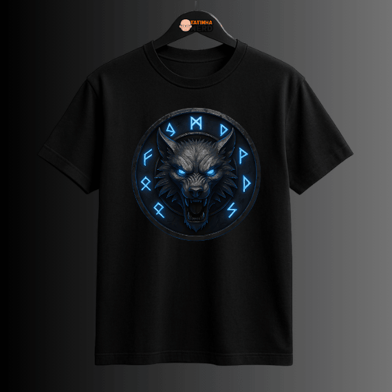 Nome do produto: Camiseta medalhão lobo branco - inspirado The Witcher
