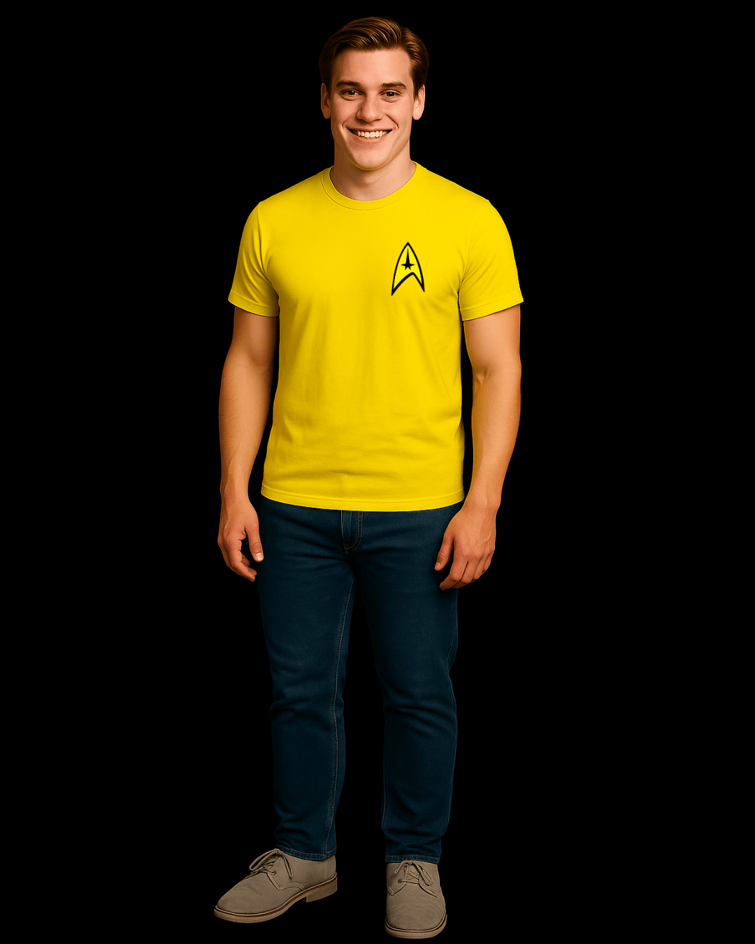 Camiseta star trek distintivo classico